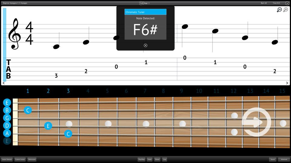 Purely Acoustic Guitar Screenshot Chromatic Tuner