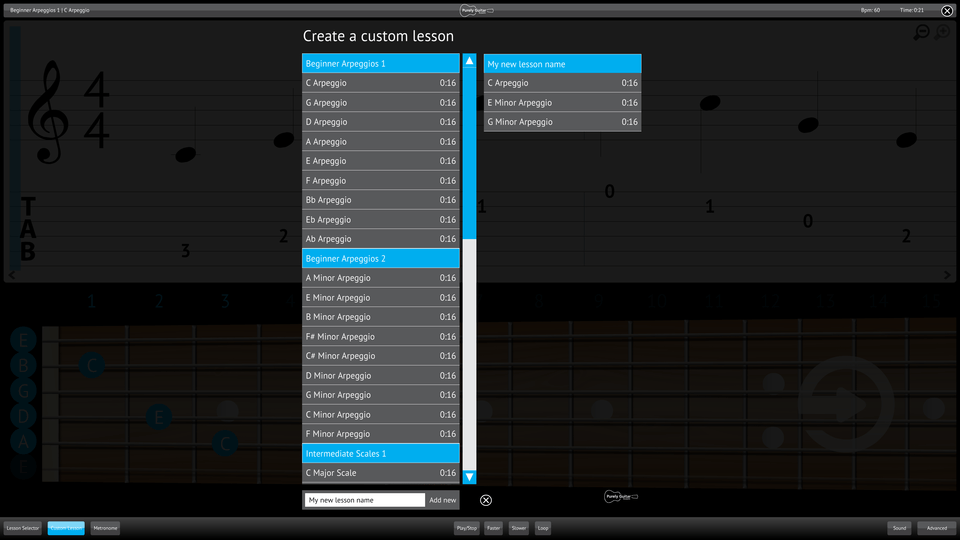 Purely Acoustic Guitar Screenshot Custom Lesson